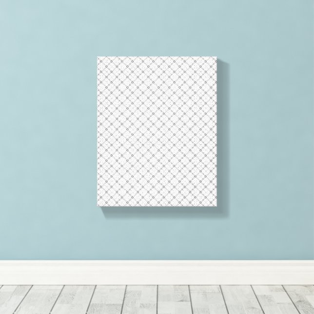 Monokrom geometrisk textur|Sömlös diamantlook Canvastryck (Insitu (trägolv))