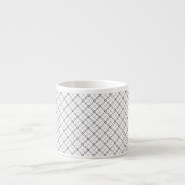 Monokrom geometrisk textur|Sömlös diamantlook Espressomugg