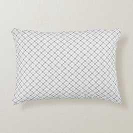 Monokrom geometrisk textur|Sömlös diamantlook Prydnadskudde