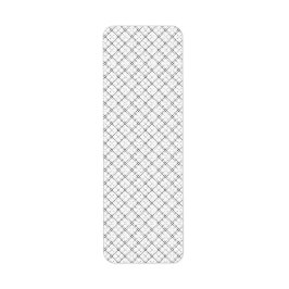Monokrom geometrisk textur|Sömlös diamantlook Returadress Etikett