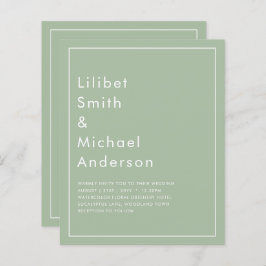 Monokrom Grönt för BUDGET Bröllop Sage Apple-fil