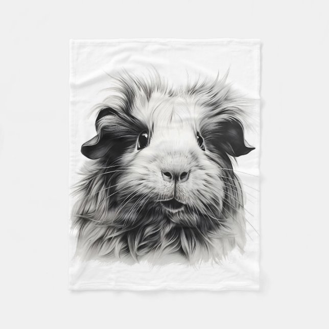 Monokrom Guinea Gris Fleecefilt (Framsidan)