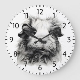 Monokrom Guinea Gris Stor Klocka