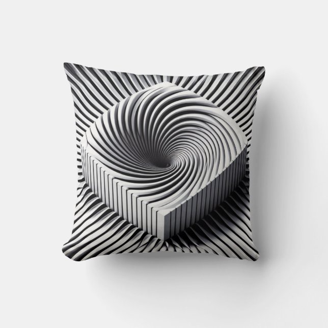 Monokrom Illusion Pillow Kudde (Framsida)