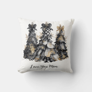 Monokrom jul-Bollar med FestivThrow Pillow Kudde