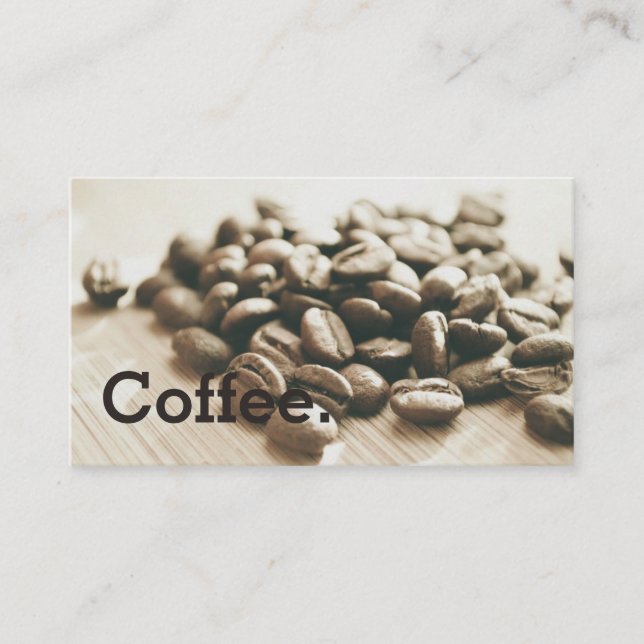 Monokrom kaffebönor enkelt Slagit förmånskort Lojalitetskort (Framsida)
