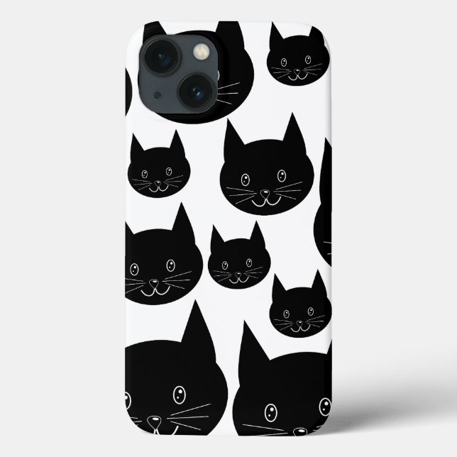 Monokrom kattdesign. (Baksida)