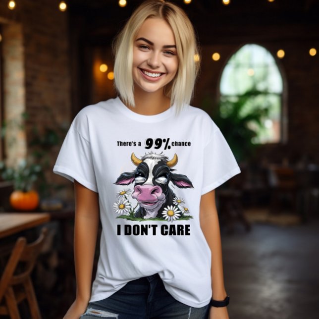 Monokrom kon med solbelysta Daisy T Shirt (Skapare uppladdad)