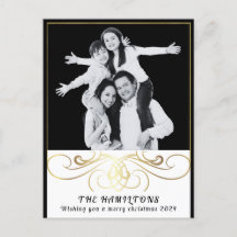 Monokrom legance Black and White-vykort