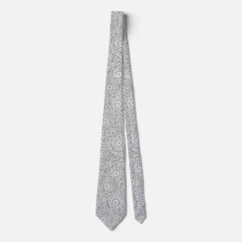 Monokrom ljusa grått-blommor Neck Tie Slips
