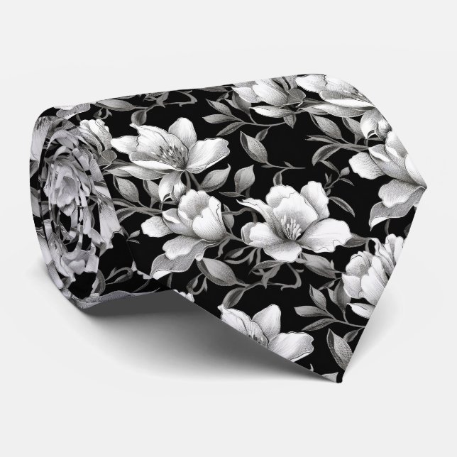 Monokrom Magnolia Flower-panel Slips (Rullad)