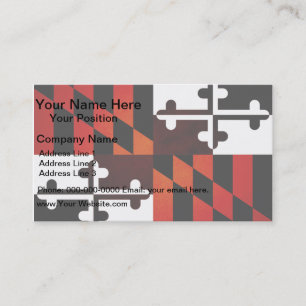 Monokrom Maryland flagga Visitkort