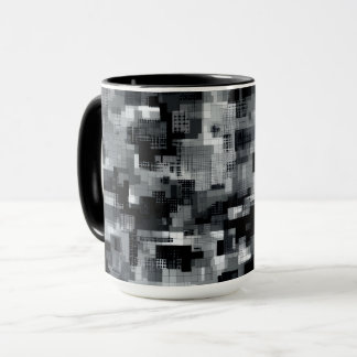 Monokrom Matrixmosaik Mugg