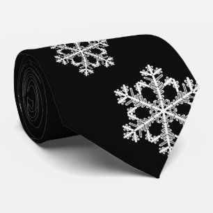 Monokrom minimal snöflammande jul Mönster Slips