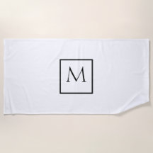 Monokrom, minimalistisk rektangel, monogram