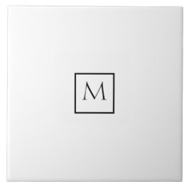 Monokrom, minimalistisk rektangel, monogram kakelplatta