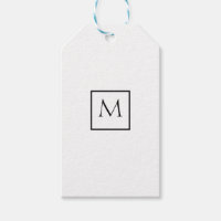 Monokrom, minimalistisk rektangel, monogram