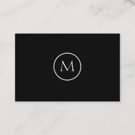 Monokrom minimalistisk svartvit monokrom Elegant Visitkort