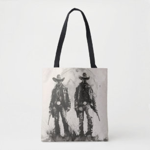 Monokrom par av Cowboys Tygkasse