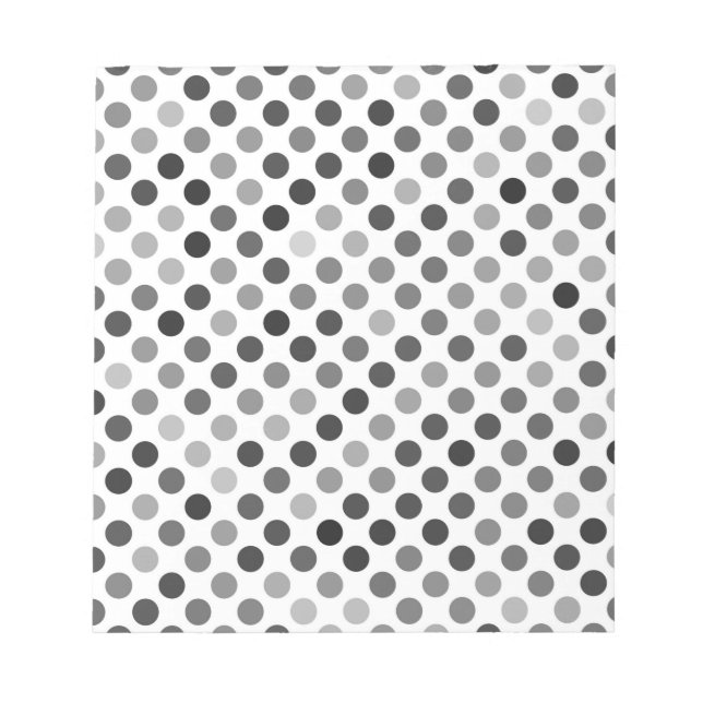 Monokrom Polka Dot Mönster (svarta och vita pricka Anteckningsblock (Framsida)