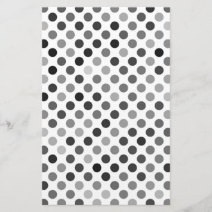 Monokrom Polka Dot Mönster (svarta och vita pricka Brevpapper