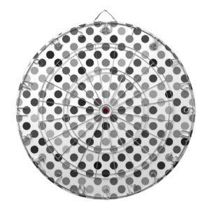 Monokrom Polka Dot Mönster (svarta och vita pricka Darttavla