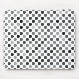 Monokrom Polka Dot Mönster (svarta och vita pricka Musmatta
