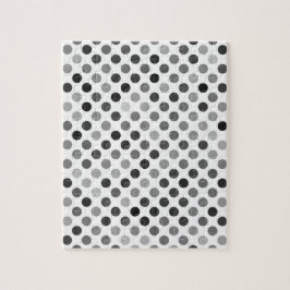 Monokrom Polka Dot Mönster (svarta och vita pricka Pussel