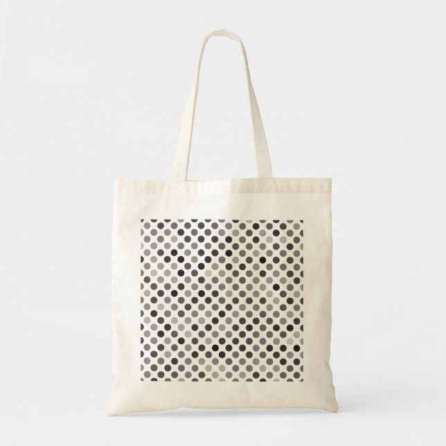 Monokrom Polka Dot Mönster (svarta och vita pricka Tygkasse (Framsidan)