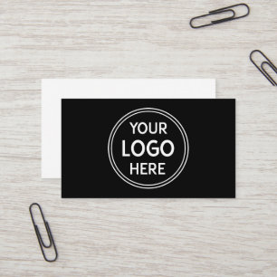 Monokrom QR-logotyp Klassisk & Ren Visitkort