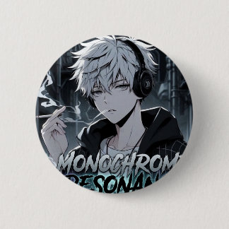 Monokrom Resonans Urban Anime Pojke Knapp - Edgy
