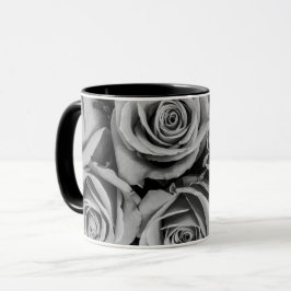 Monokrom Rosor-kaffe Mugg