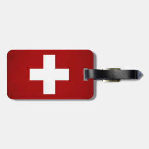 Monokrom Schweitz flagga Bagagebricka