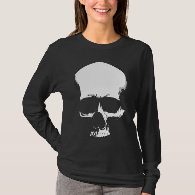 Monokrom Skallekonst T Shirt (Framsida)