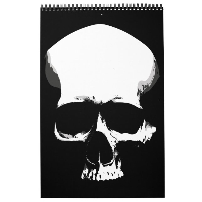 Monokrom skullart kalender (Omslag)