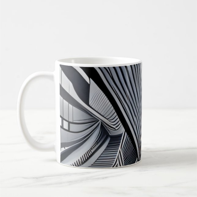 Monokrom Spiral Atrium Kaffemugg (Vänster)