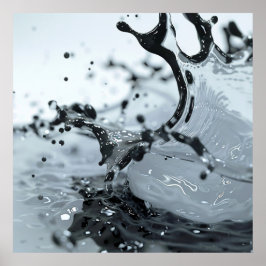 Monokrom Stänk Elegance Poster