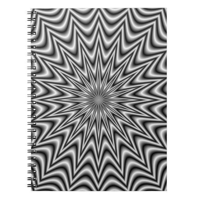 Monokrom stjärna anteckningsbok (Framsidan)