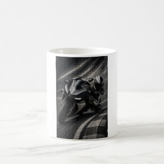 Monokrom Superbike Racing Mosaik Artmugg Kaffemugg