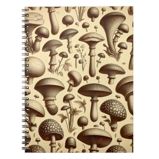 Monokrom svamp anteckningsbok (Framsidan)