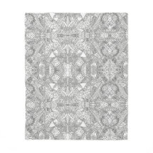 monokrom Symmetrisk Doodle Mandala Svart & Vit