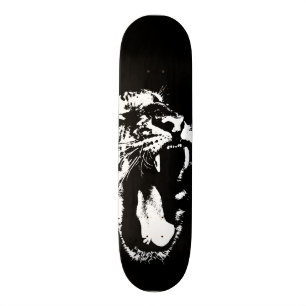 Monokrom tiger skateboard bräda 19,5 cm