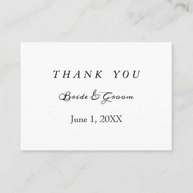 Monokrom treetops tack tilläggskort (Framsida)