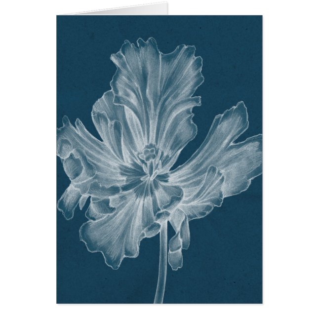 Monokrom Tulip II Hälsningskort (Framsidan)