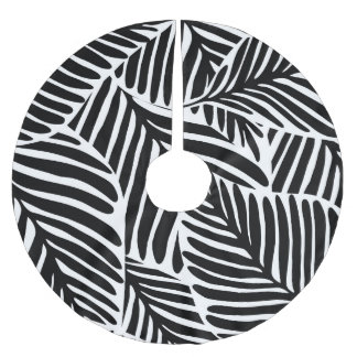 Monokrom ungle Geometric Seamless Mönster Julgransmatta Borstad Polyester