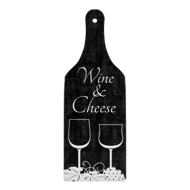Monokrom vin- och ostpaddle (Framsidan)