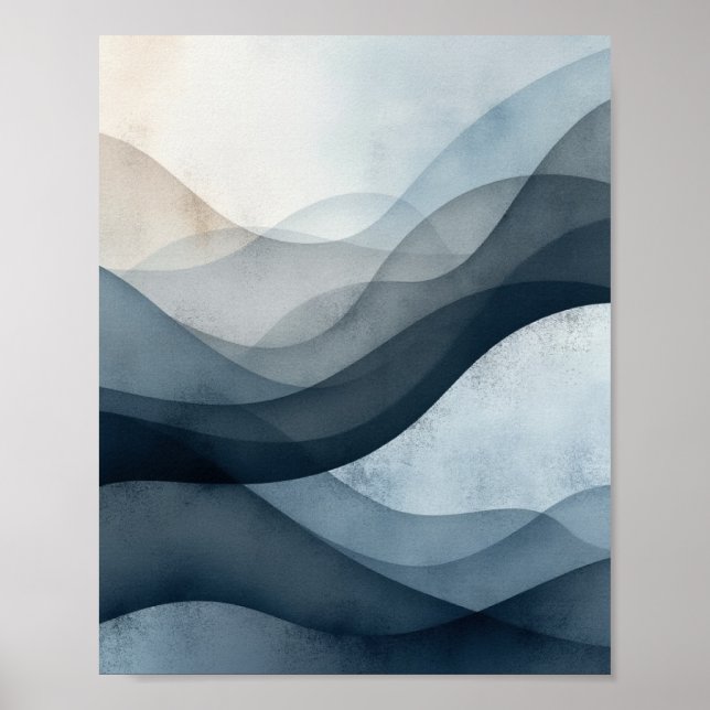 Monokroma Abstrakt Wall Art-bilder med mjuka övert Poster (Framsidan)