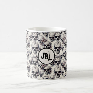 Monokroma Döskallar Kaffemugg