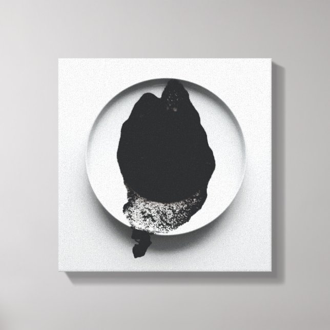 Monokroma kaffeområden struktur abstrakt art 10 canvastryck (Framsida)