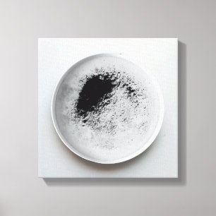 Monokroma kaffeområden struktur abstrakt art 12 canvastryck